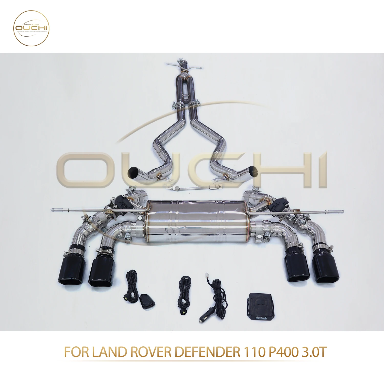 

OUCHI Factory Direct Sales for Land Rover Defender 110 P400 3.0T SS304 Electronic Valves Catback Tips Muffler Exhaust Auto Parts