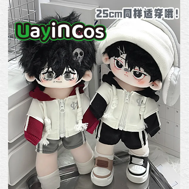 

20cm Rock Doll Clothes Music Socks Hat Lightning Headphones Casual Fashion Costume Suit Doll Accessories Anime Figure Toy Kids G
