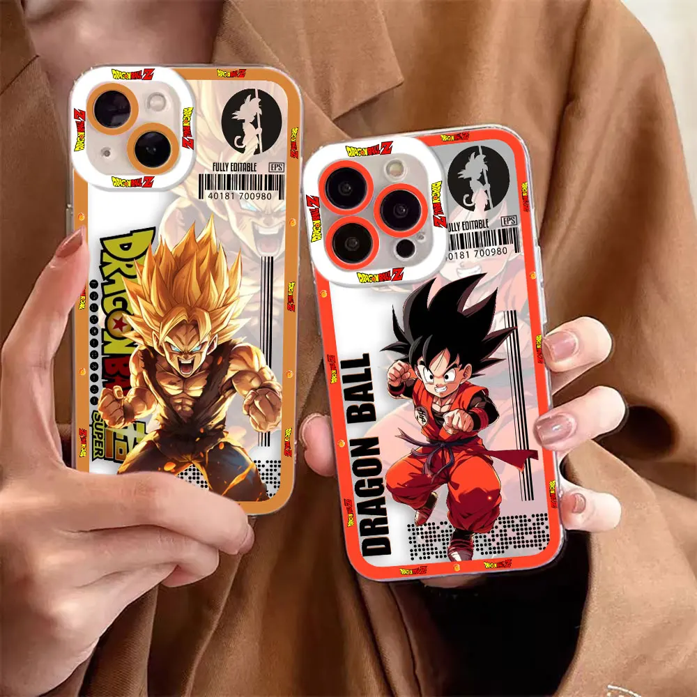 Anime D-Dragon Ball Sun Goku Clear Phone Case For Samsung Galaxy S26 S25 S24 S23 S22 S21 S20 FE PLUS ULTRA EDGE TPU Case Shell