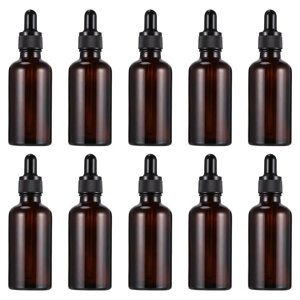 7 pçs garrafas conta-gotas cor escura hermética cabeça de silicone recarregável garrafas de óleo essencial viagem armazenamento de medicina reutilizável