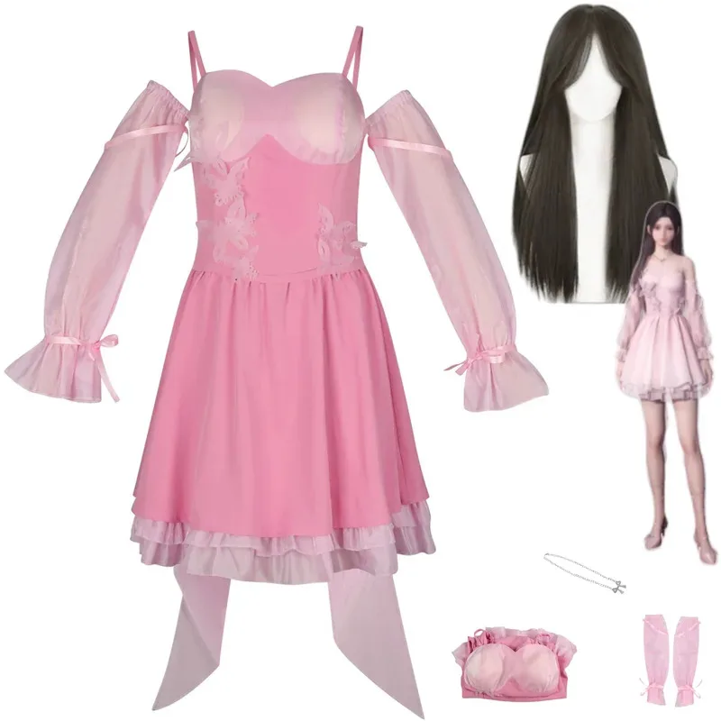 Игра Love and Deepspace Heroine Zayne Xavier Rafayel Косплей Костюм Мисс Охотник Парик Розовое Вечернее Платье Женский Сексуальный Карнавальный Костюм