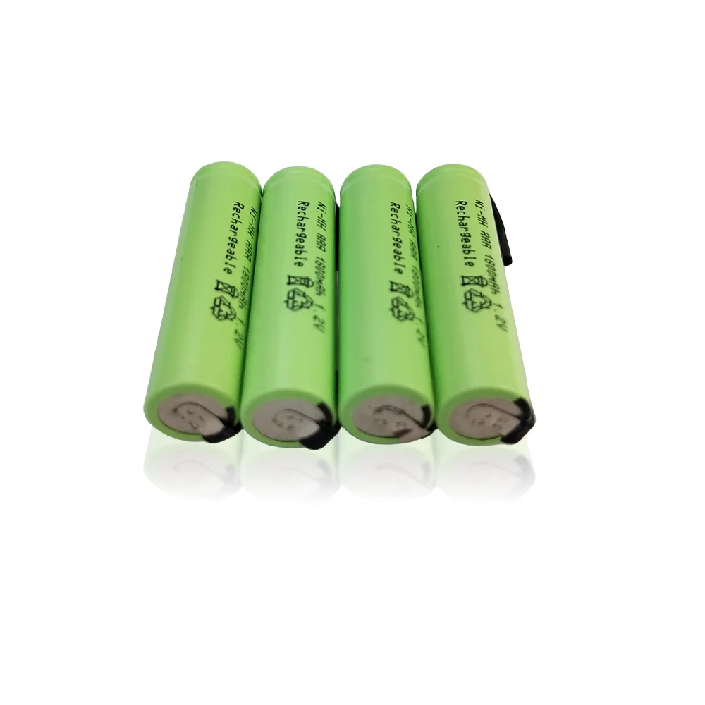 1.2V 1800mAh  AAA Rechargeable Battery Cell, with Solder Tabs for Philips Braun Electric Shaver, Razor, Toothbrush