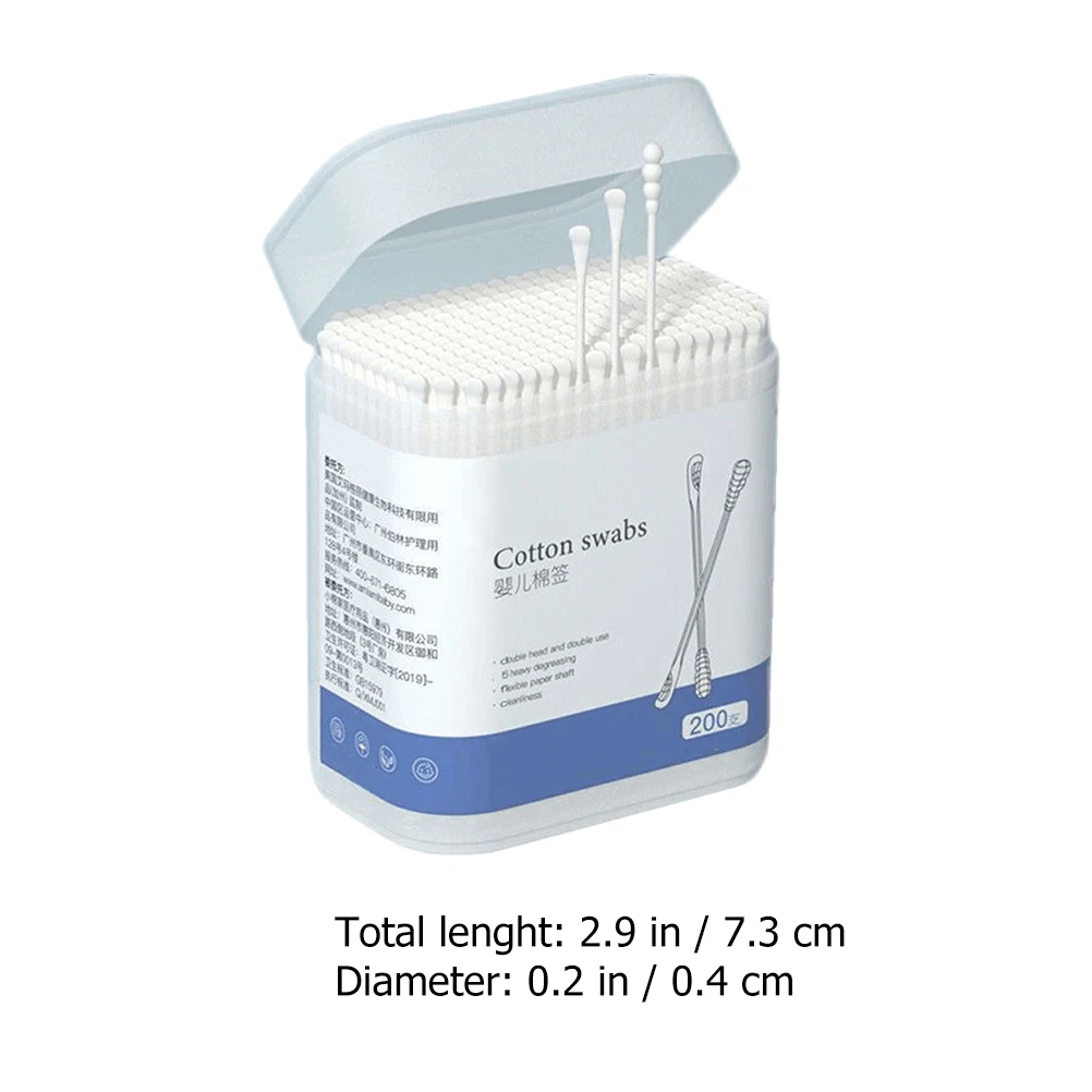 Baby Headed Stick Cleaning Stick Multi-functional Safe Baby Cotton Swab Comfortable Cotton Swab Newborn