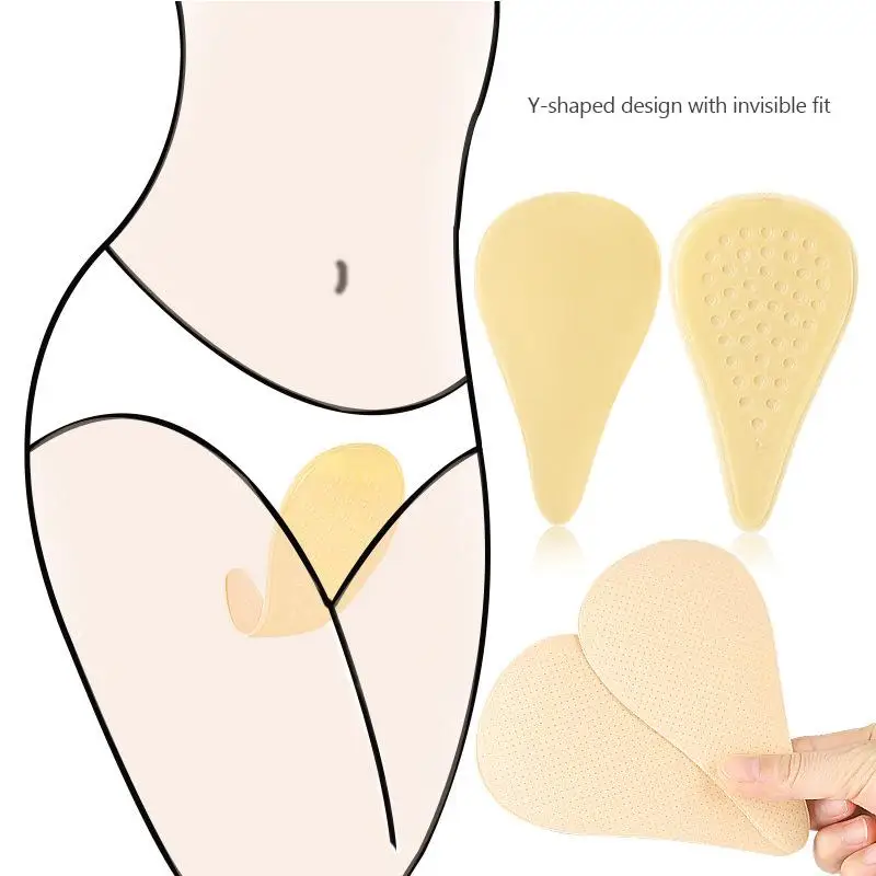 Invisible Concealer Panties Silicone Reusable Swimsuit Underwear Camel Toe Leggings Privacy Stickiness Self-Adhesive Cover Pad