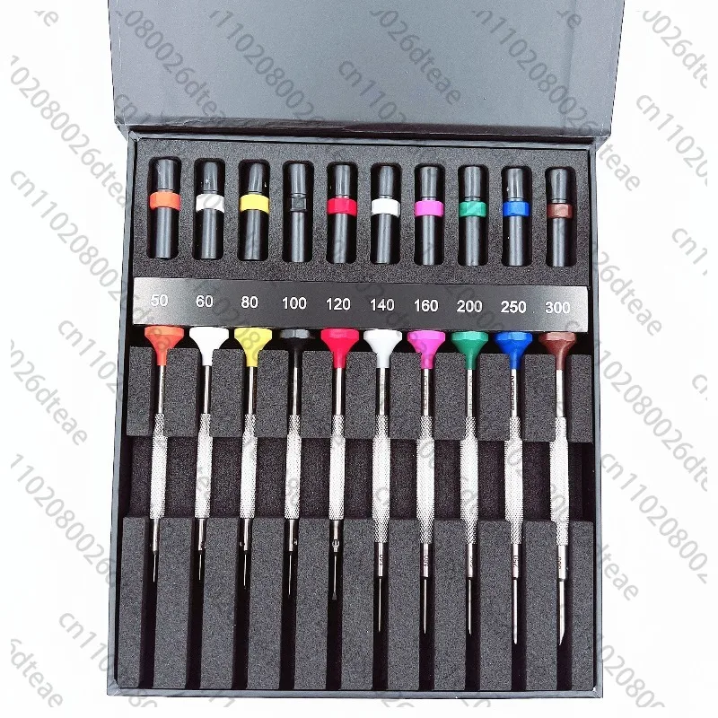 30081-AC10 Watch Repair Tool Set - Made Screwdrivers In Wooden Box (Professional Watchmaker Kit)
