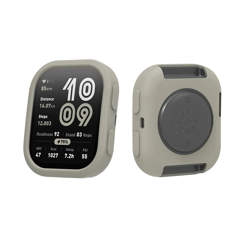Capa protetora para huami amazfit bip6 (a2435), capa protetora de silicone macio anti-queda para smartwatch, capa para amazfit bip 6