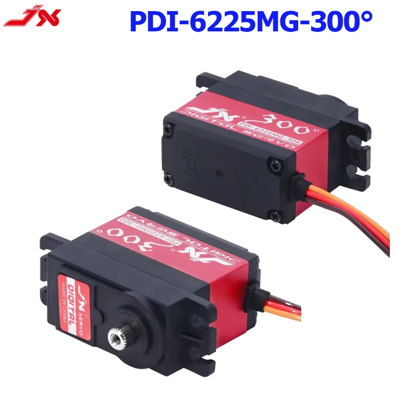 JX PDI-6225MG-300° 300 Degree 62g 25kg 4.8-6V 0.21Sec High Precision Metal Gear Digital Servo for RC Cars Robot Arm Aircraft