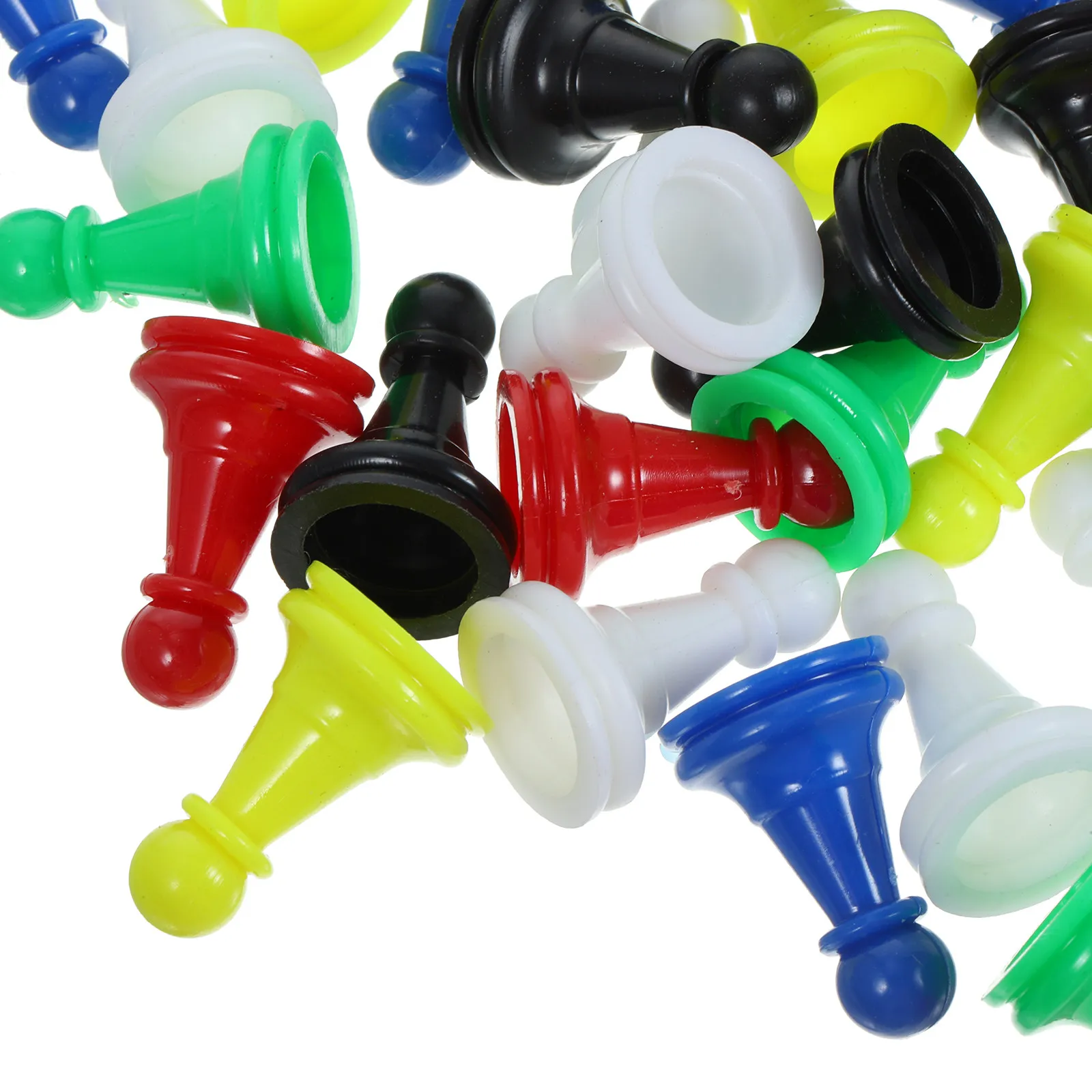 96-Piece Multicolor Plastic Chess Pieces Set – ABS Pawns for Board Games, Educational & Learning Activities