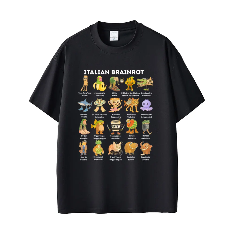 

Italian Brainrot Funny Meme T Shirt Six Seven 67 T-shirt Men Women Casual Humor Tee Shirt Male O-collar Cotton Oversized Tshirt