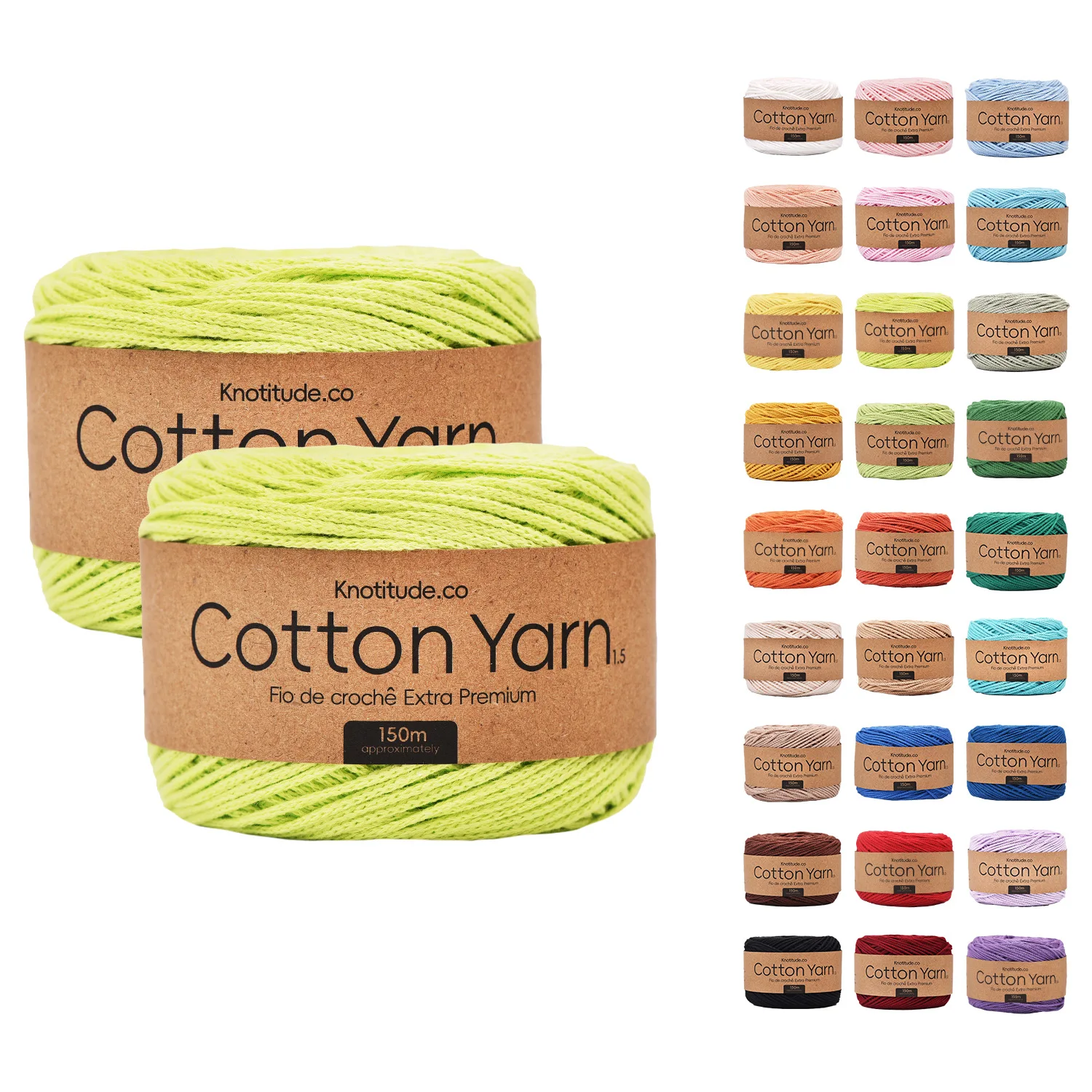 かぎ針編みの糸,綿糸,毛布,バッグ素材パッケージ,コーマ,ウール,ウール,50g, 2個,1.5mm