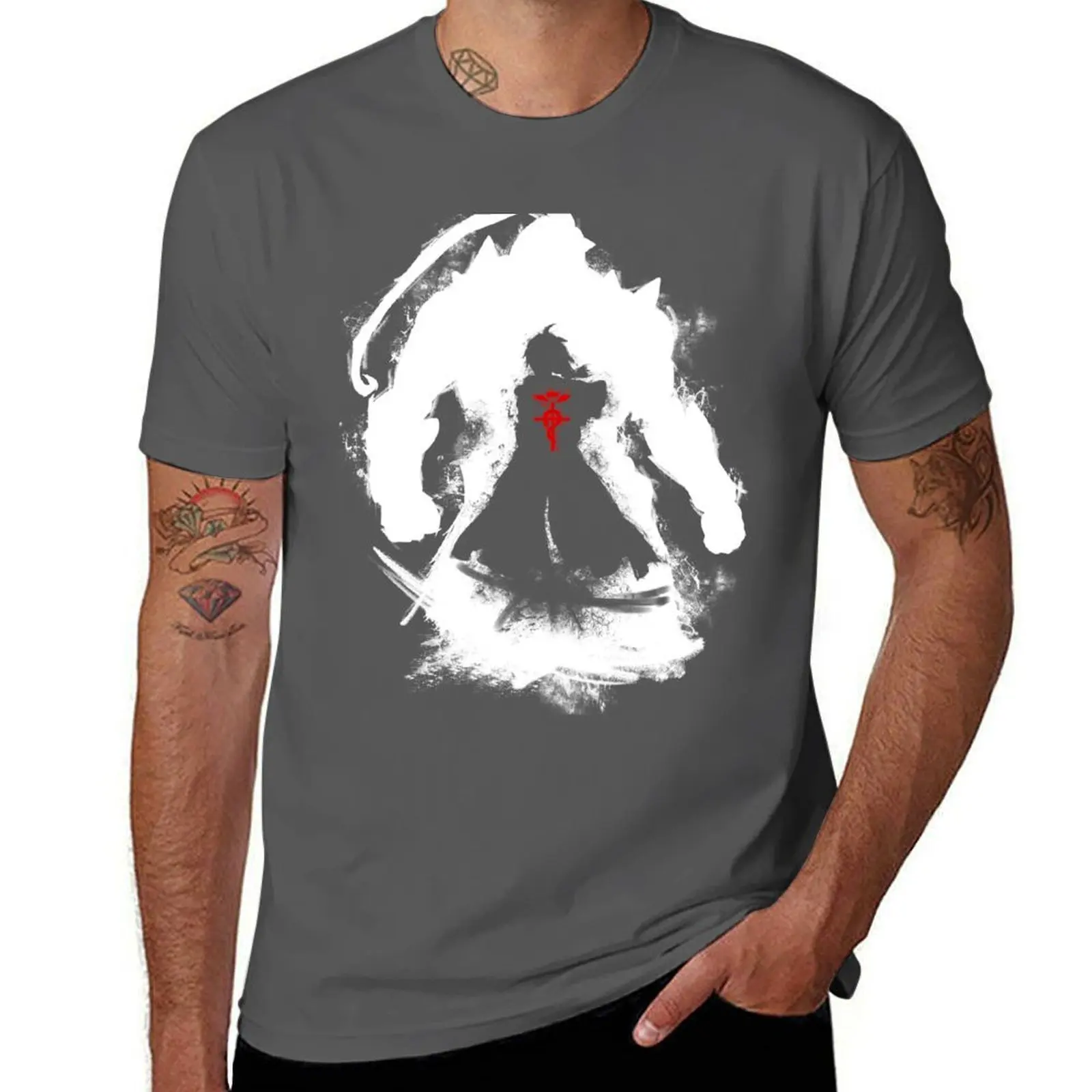 

Elric Brothers-футболка FMA, мужские облегающие хлопковые футболки, футболка из 100% хлопка