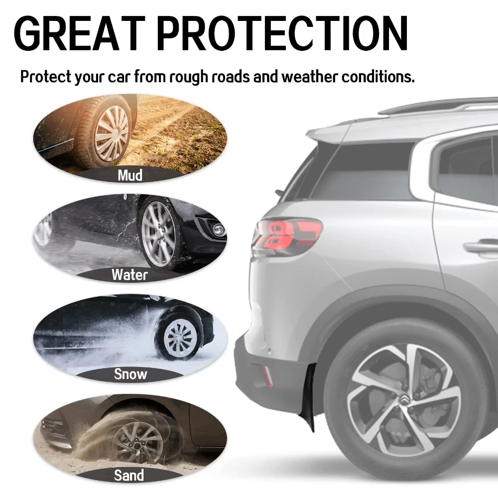 Car Mud Flaps Mudguard Fender Splash Guards Kit For Citroen Aircross C5