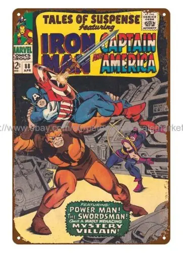 1967 г., сказки о подвешенных комиксах, металлический жестяной знак, таверна, настенное искусство гаража