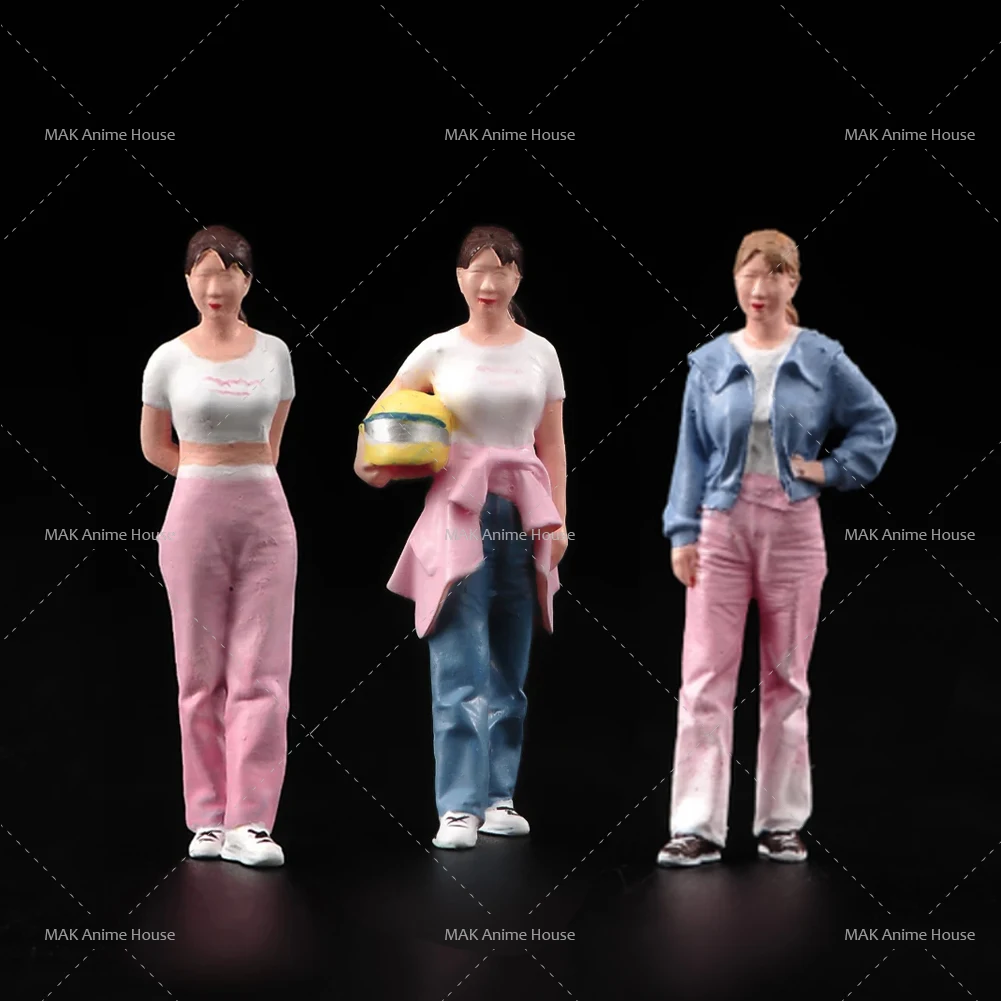 

3D Resin Print 1/43 1/64 Fashion Girl Painted Model Miniature Scene Doll DIY Collection Interests Creative Photography Toys