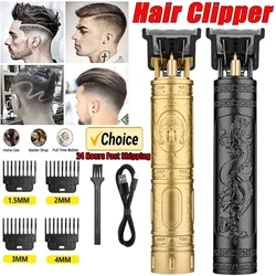Vintage Hair Clipper USB Charging Hair Cutting Machine Electric Hair Trimmer Portable Shaver Professional Barber Boyfriend Gift