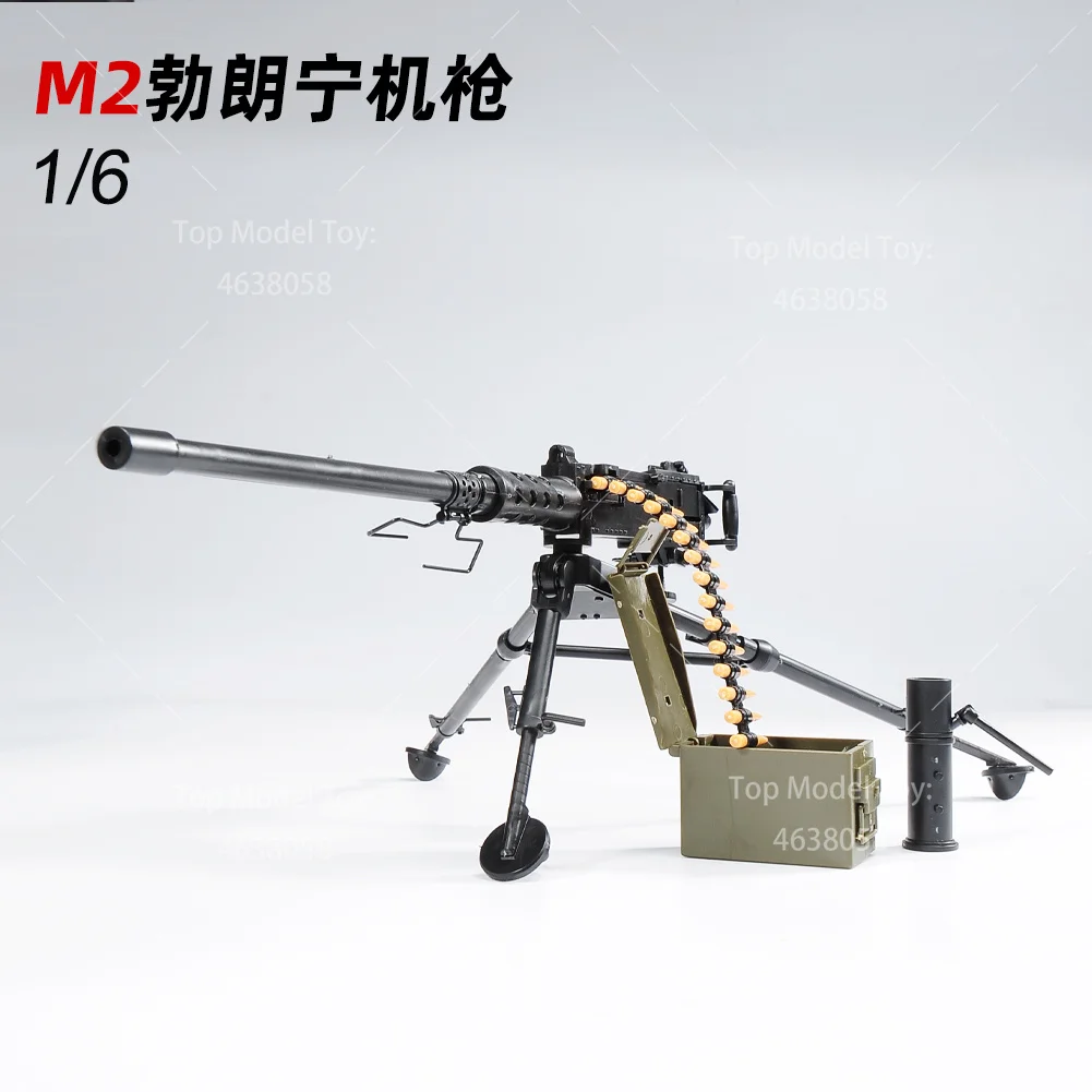 Ametralladora pesada M2 a escala 1/6, modelo de ensamblaje, accesorios de armas del Ejército de EE. UU., juguetes para soldados, figura de acción, muñecas corporales, juguete