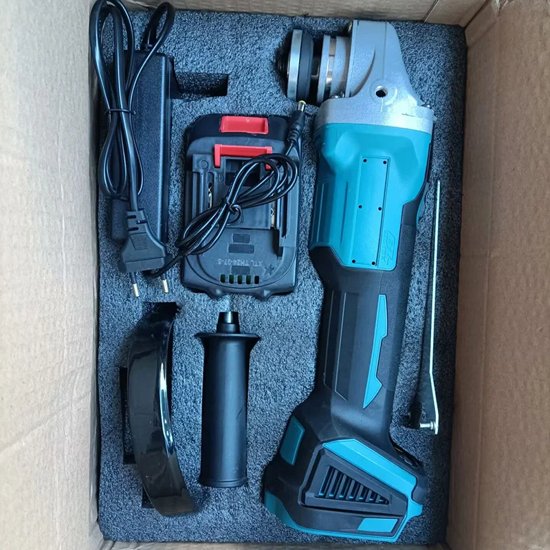 Smerigliatrice angolare elettrica senza spazzole 125 mm Rettificatrice ricaricabile a batteria a 2 velocità Utensili elettrici per batteria Makita 18V