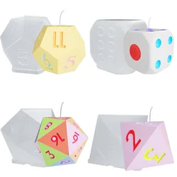 Grande estilo dice molde de silicone diy 2 typs dice resina epóxi molde para decoração de escritório em casa candel sabão aromaterapia molde