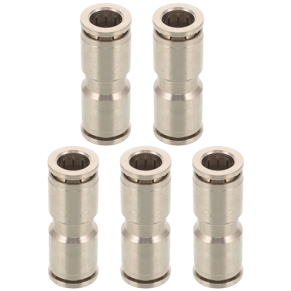 

5Pcs Copper Air Hose Fittings Push to Connect Quick Couplings Male to Male Hose Adapter for Air Compressors Pneumatic Tools
