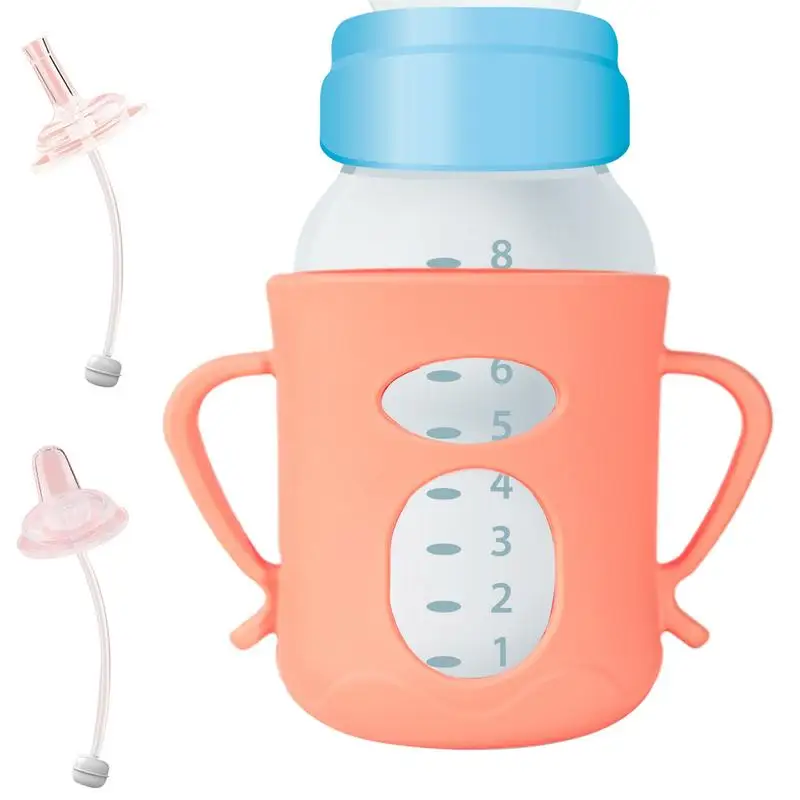 

Feeding Bottle Cover Silicone Bottle Protective Case Food-Grade Bottle Covers Replacement Anti-Break Travel Bottle Sleeve With