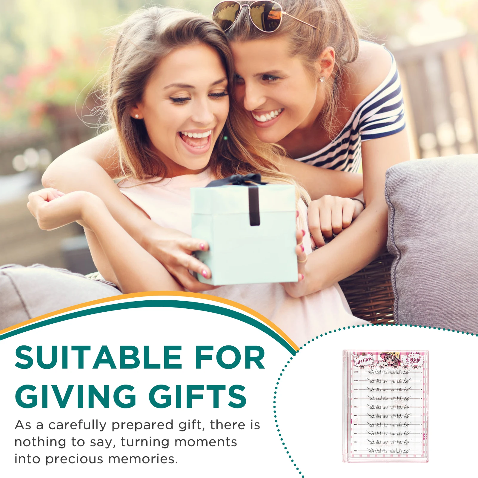 つけまつげの下に自然に装着するエクステンション、接着剤不要、3-5mmの混合長さ、個別の下まつげ、DIYサロン、毎日のメイクアップ