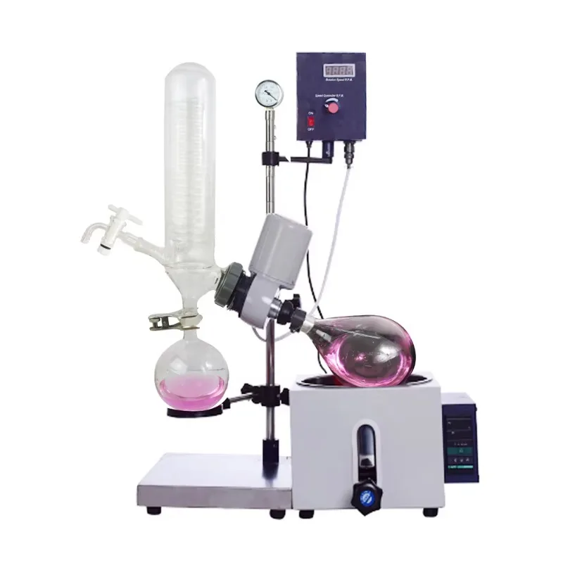 

HEM-02A Milk Salt 1l Rotary Evaporator With Chiller And Vacuum Pump