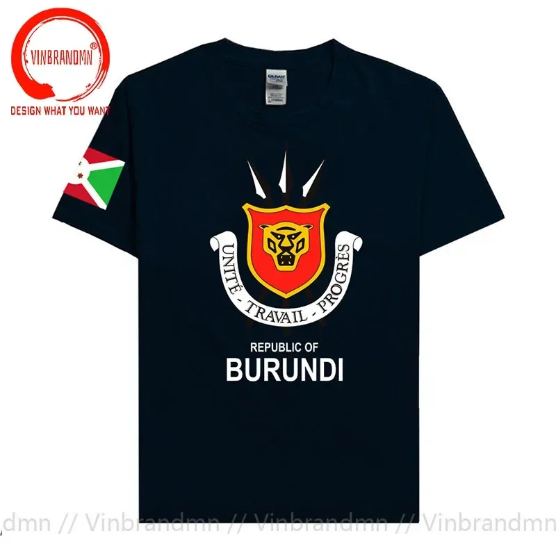 Burundi Burundian T Shirt New Jerseys Nation Team Tshirt Coat of Arm T-shirt Gyms Clothing Top Country Fashion Sporting BDI Tees