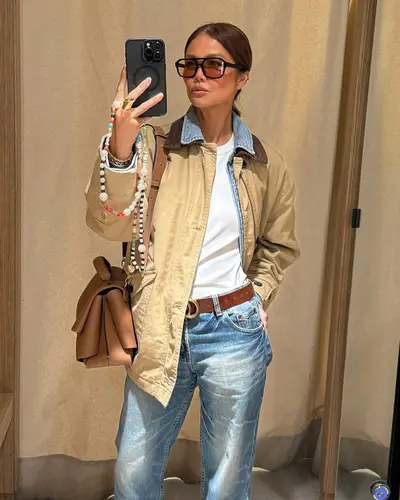 Imagen 2 del producto Chaqueta de solapa de un solo pecho con diseño de Color de retazos para mujer nueva Chaqueta de algodón cálida de manga larga de estilo Retro informal