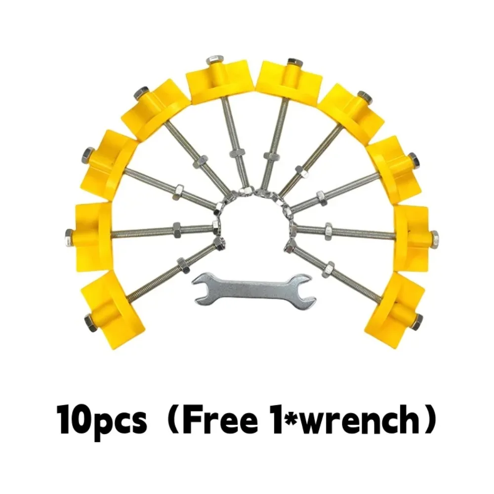 10PCS Manual Tile Locator Wall Tiles,Regulator Height Adjustment Positioner Leveler,Ceramic Fine Thread Rising Construction Tool