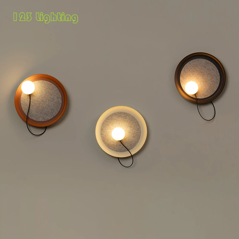 Nordic Style 3D Ball Bedside Led Wall Lamp Lovely Plate Bedside Kitchen Aisle Bar Decor Wall Sconce Lighting