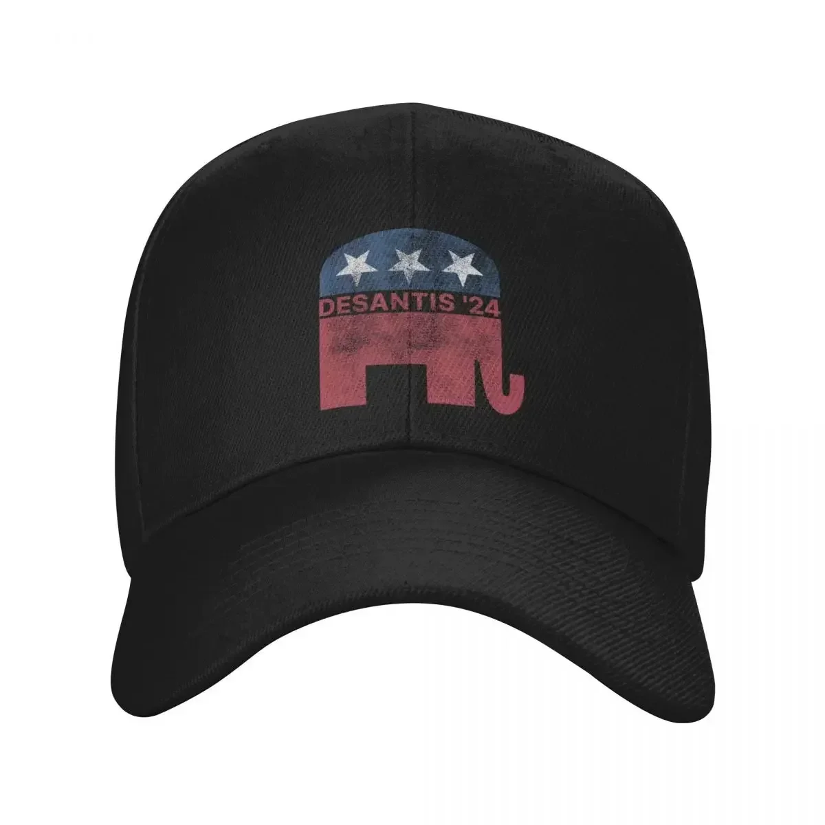 New Ron Desantis 2024 For President Republican Elephant Vintage Election Sign Baseball Cap Bobble Hat black Men Golf Wear Women'