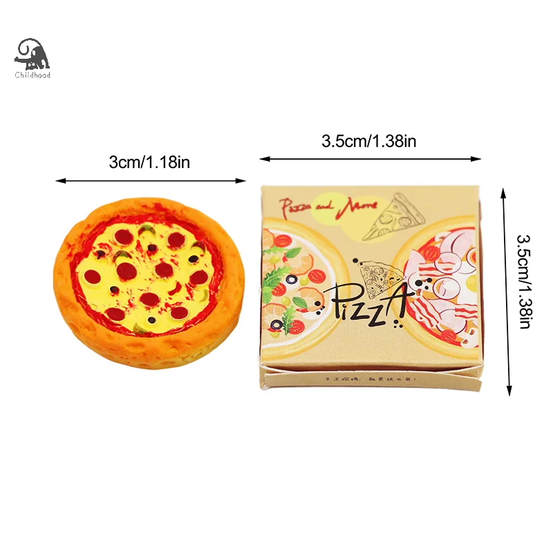 1:12 인형 집 미니어처 피자, 포장 상자 모델, 주방 음식 장식 장난감, 인형 집 액세서리, 어린이 놀이 장난감, 1 세트