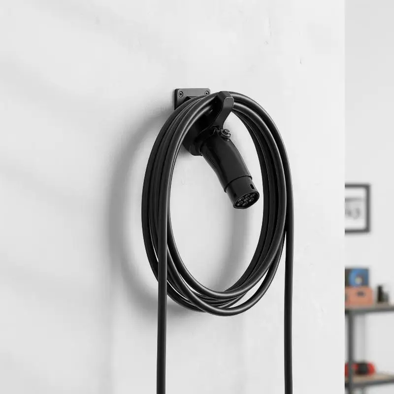 Portable EV Charger Holder Stand — For Nacs Type 1 Type2 GB/T Car Charger Wall Mount Bracket, Car Charging Cable Bracket