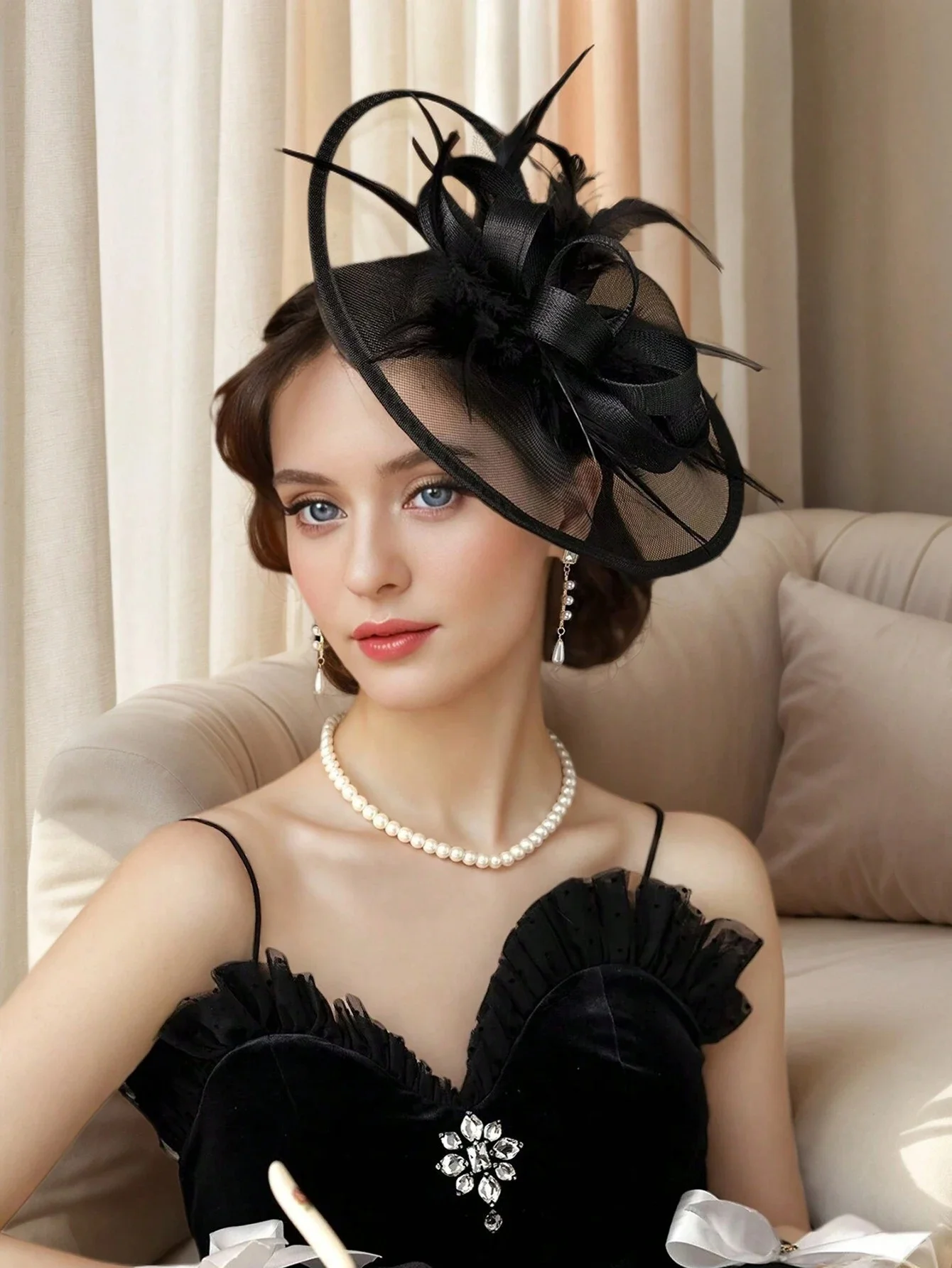 1 PC Fascinators Hats For Women Flower Tea Party Hats For Women Fascinator Headband And Clip Kentucky Derby Hats For Women Valen