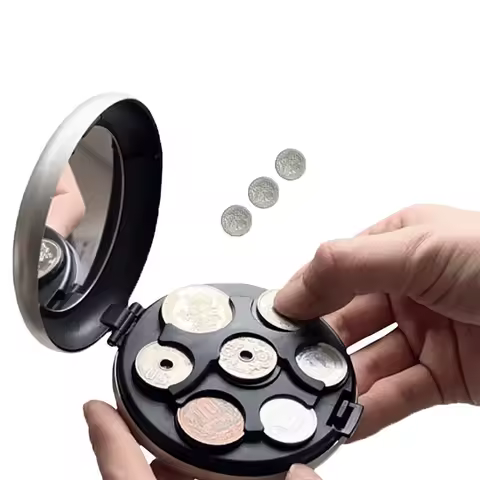 1PC New Coin Collection Purse Wallet Organizer Holder For Car Coin Changer Holder Mini Euro Coin Dispenser Plastic Storage Box