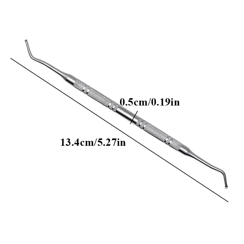 1 шт., пилочки для коррекции вросшего пальца из нержавеющей стали, двойная головка, серебряный носок, крючок для ухода за ногтями, маникюр, педикюр, инструменты для очистки ногтей