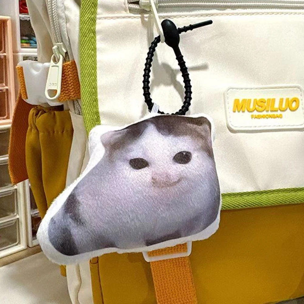 Fun Cute Cat Keychain Stuffed Animal Pendant Key Holder Cat Doll With German Voice Pendant Jewelry Birthday Perty Gift Bag Charm