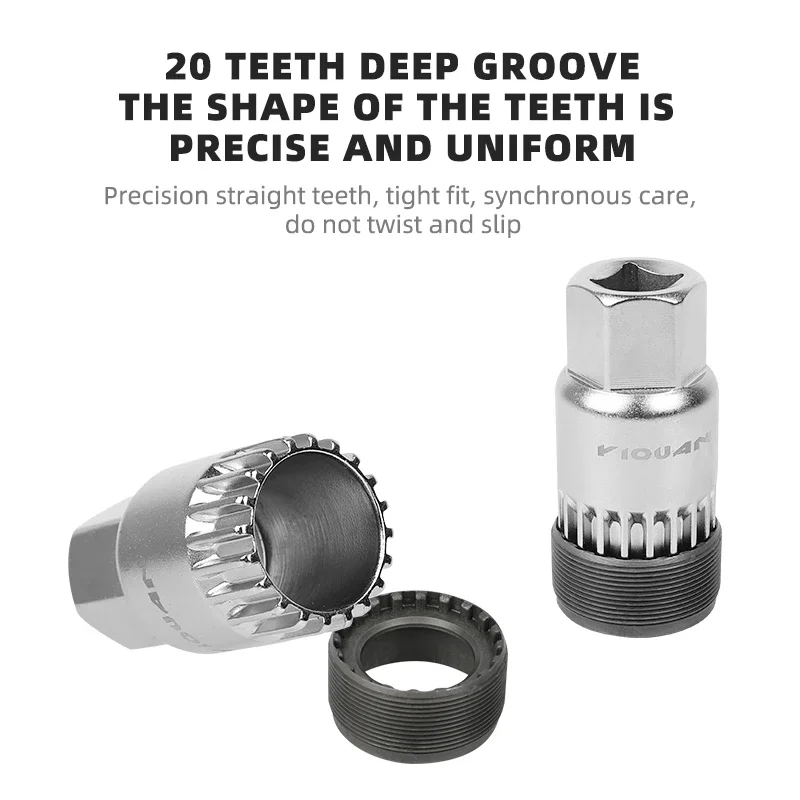 

20 Teeth Square Hole Spline Bicycle Bottom Bracket Remover MTB Road Bike Spanner Wheel Puller Bicycle Tool