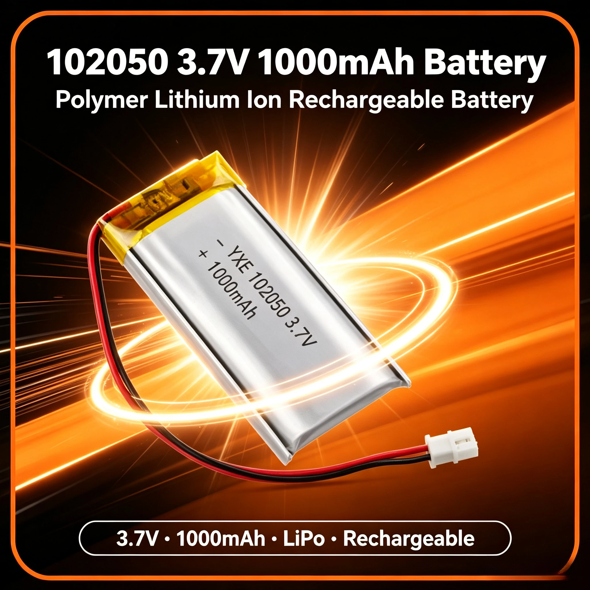 102050 3.7V 1000mAh Polymer Lithium Battery Lithium Ion Battery For Power Bank GPS 100% Real Capacity