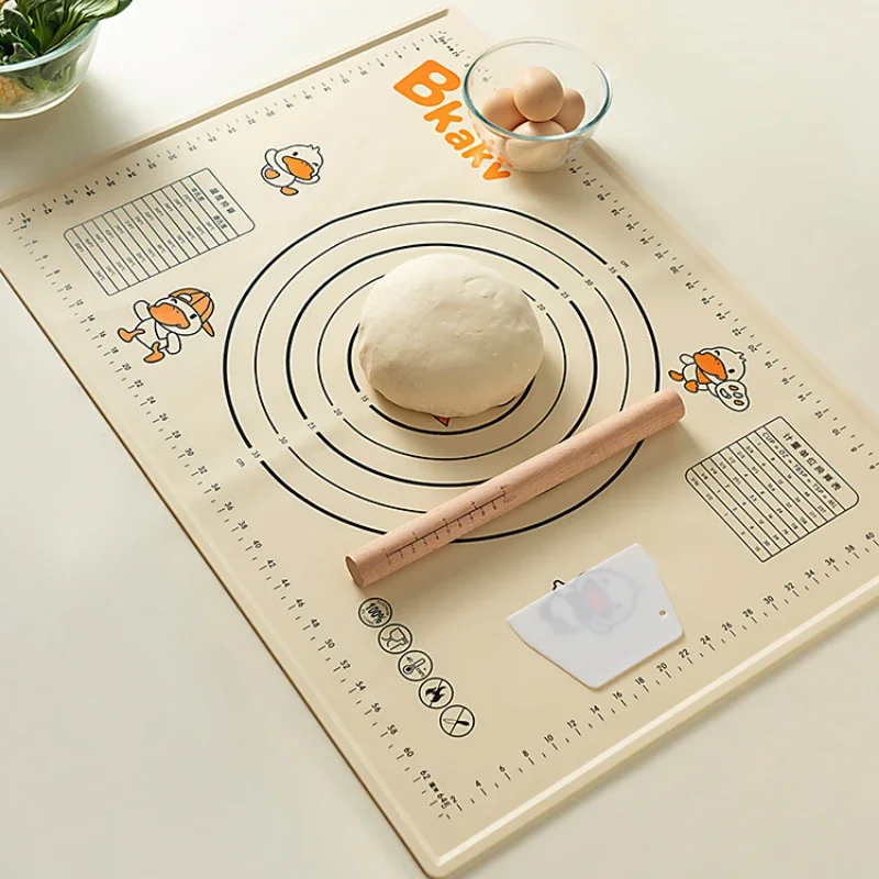 Almohadilla de silicona de 70x50cm, estera para hornear, hoja para amasar masa, estera para cocina, rollo de masa, Pizza, masa grande, fabricante antiadherente de calidad alimentaria