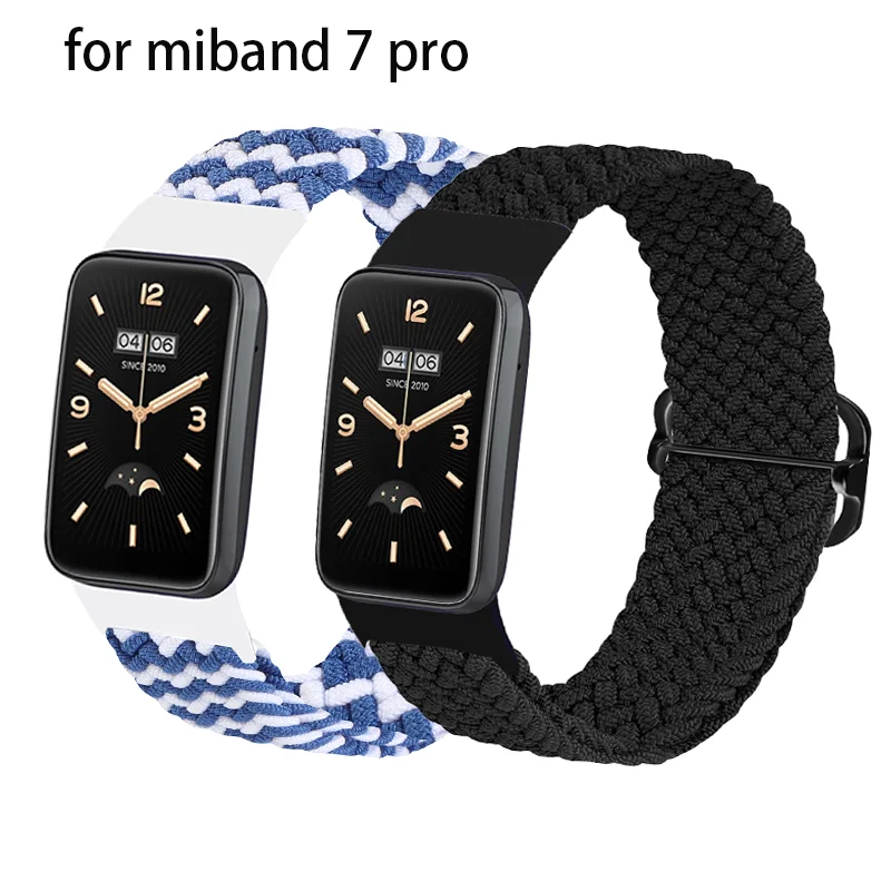 Nylon Strap For Xiaomi Mi Band 7 Pro Elastic adjustable Braided solo loop Bracelet Correa for mi band 7 pro miband 7pro Strap