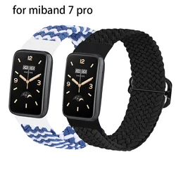 Nylon Strap For Xiaomi Mi Band 7 Pro Elastic adjustable Braided solo loop Bracelet Correa for mi band 7 pro miband 7pro Strap