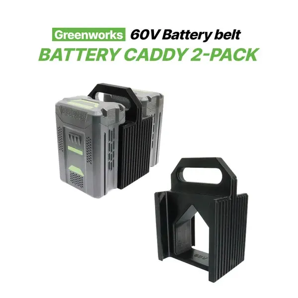 2‑Pack Battery Belt Caddy Compatible with Greenworks 60V Lithium‑ion Power Tool Portable Battery Carrier Workshop Storage Holder
