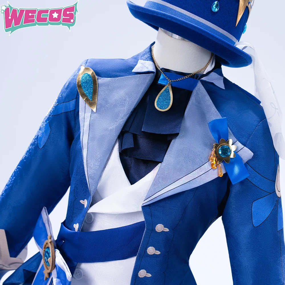 Furina Cosplay Costume Genshin Impact Cosplay Wecos Women Cute Blue Uniform Suit Furina Focalors Costume With Hat view 3