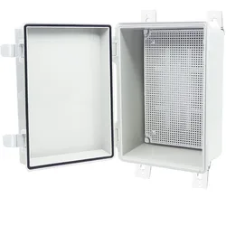 Junction Box, Hinged Cover IP67 Waterproof ABS Project Box , Electrical Box Enclosure with Mounting Plates