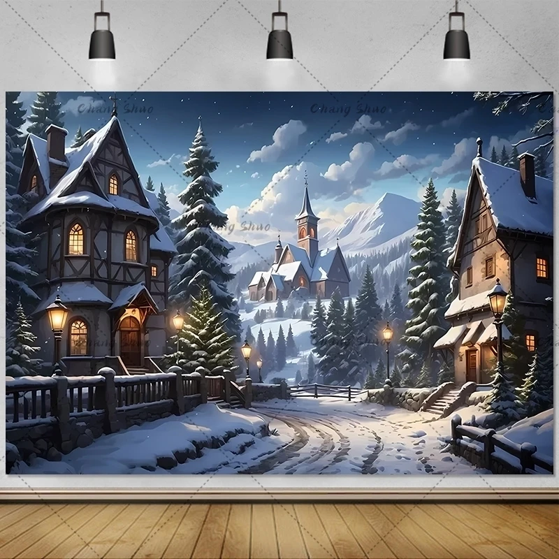 Christmas Tree Snowman Elk Print Pattern Tapestry Home Living Room Bedroom Dormitory Wall Decoration Background Fabric