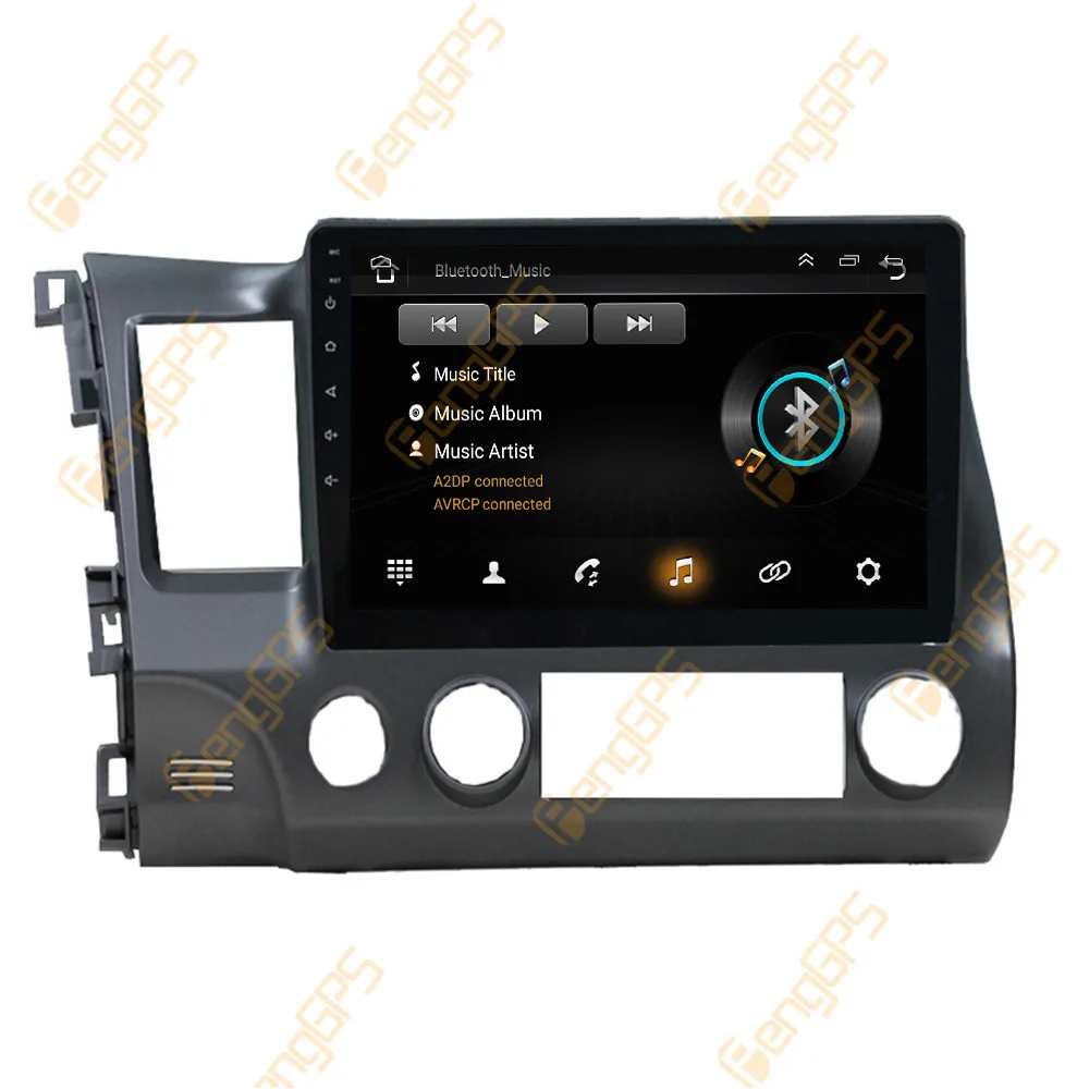 8 Core 6G+128GB 9 Inch Android11.0 For Honda Civic 2005-2012 GPS Navigation Receiver DSP Stereo Car Multimedia Player Head Unit