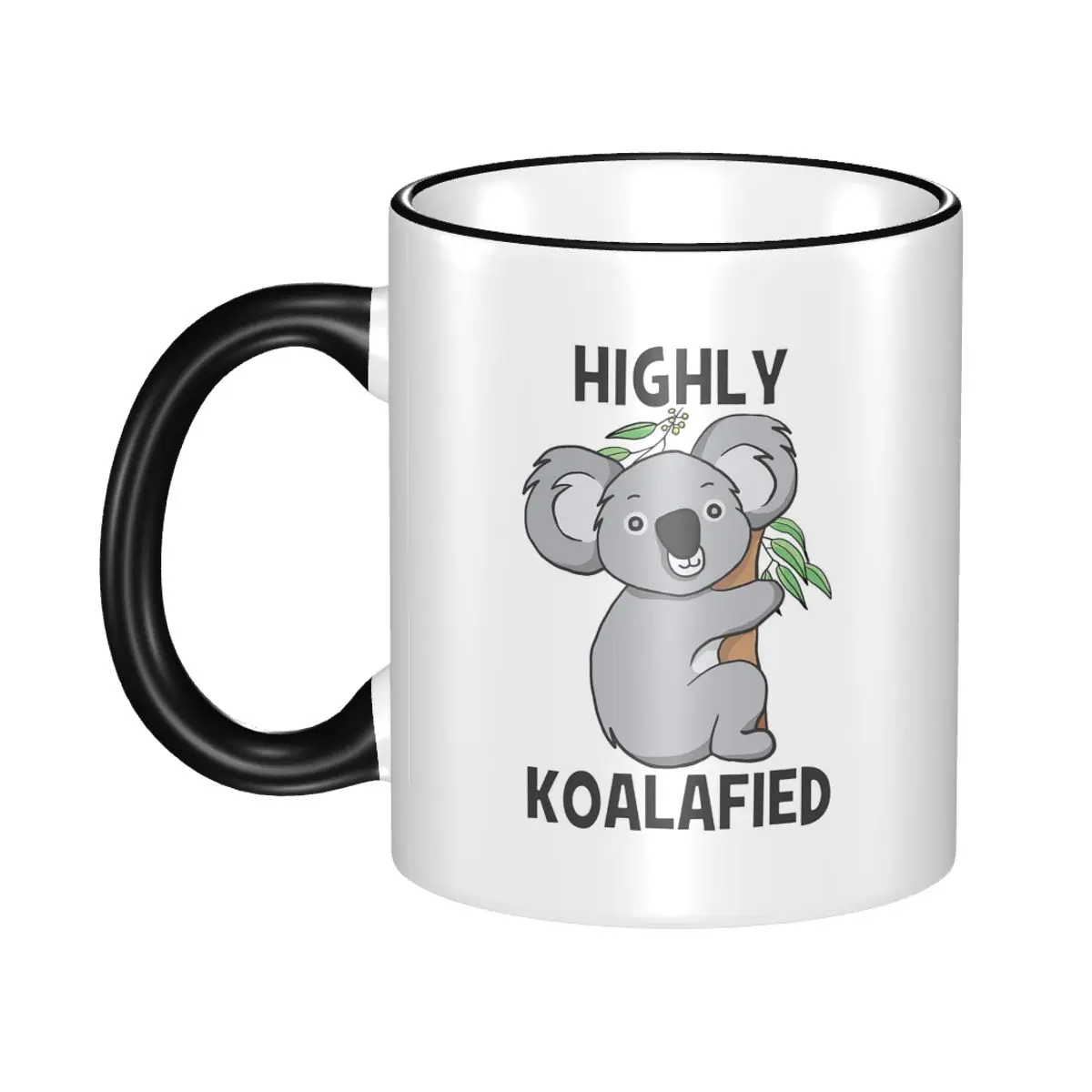 Highly Koalafied Koala Mug Funny Ceramic Coffee Cups Tea Mugs Milk Cup Drinkware Gifts for Woman Man