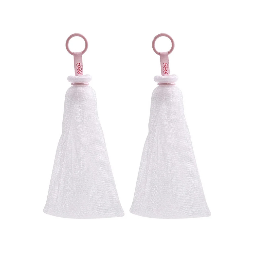 

2pcs Facial Foaming Net Durable Soap Foaming Bag Maker For Handmade Soap Efficient Bubbles Cleansing Shower Use