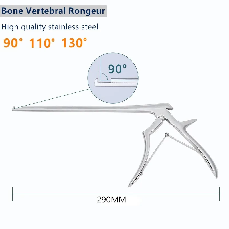 

Orthopedics Kerrison Rongeur 130 degree 290mm Stainless Steel Veterinary Bone Forceps Instruments